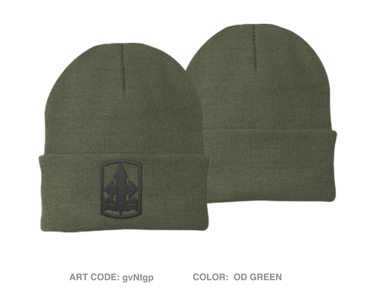 1-158 IN BN HHC Mortar Platoon Embroidered Knit Beanie - gvNtgp