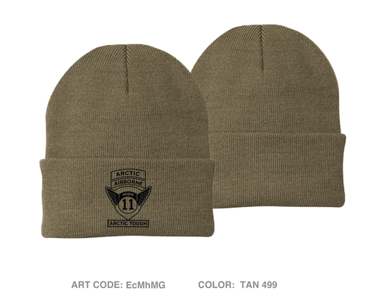 HHBN, 11th Airborne Division Embroidered Knit Beanie - EcMhMG