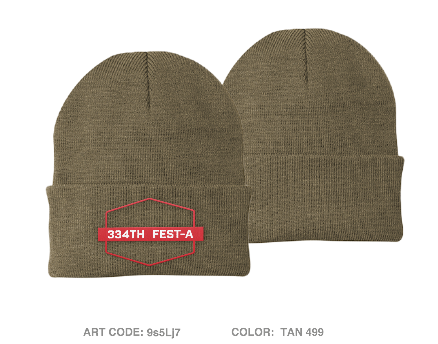 334th FEST-A Store 1 Embroidered Knit Beanie - 9s5Lj7