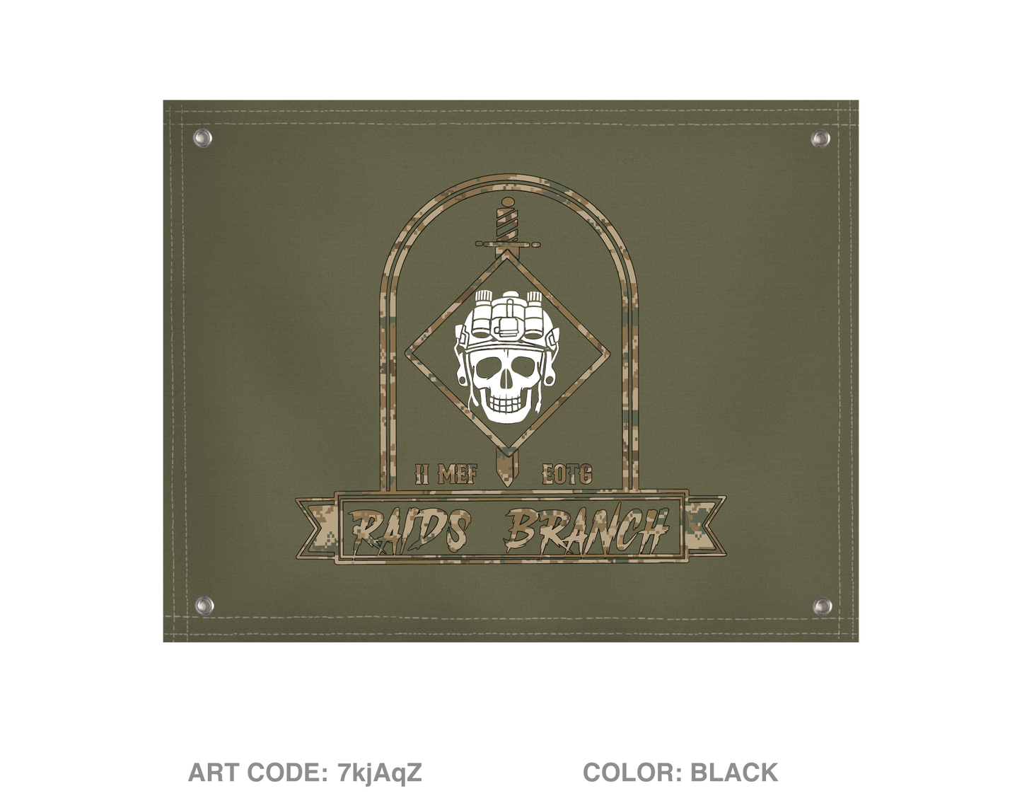 II MEF EOTG, Amphibious Raids Branch Banner Flag - 7kjAqZ