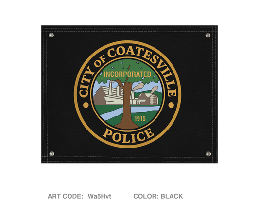 City of Coatesville Police Department Flight Banner Flag - Wa5Hvt