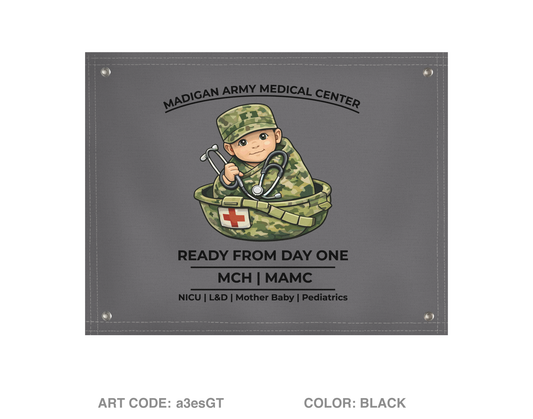 Maternal Child Health, Madigan Army Medical Center Banner Flag - a3esGT