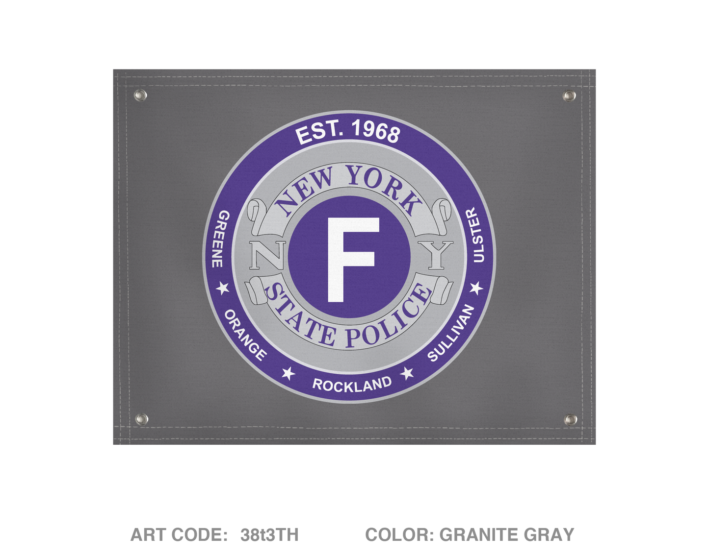 NYSP troop F communications Banner Flag - 38t3TH