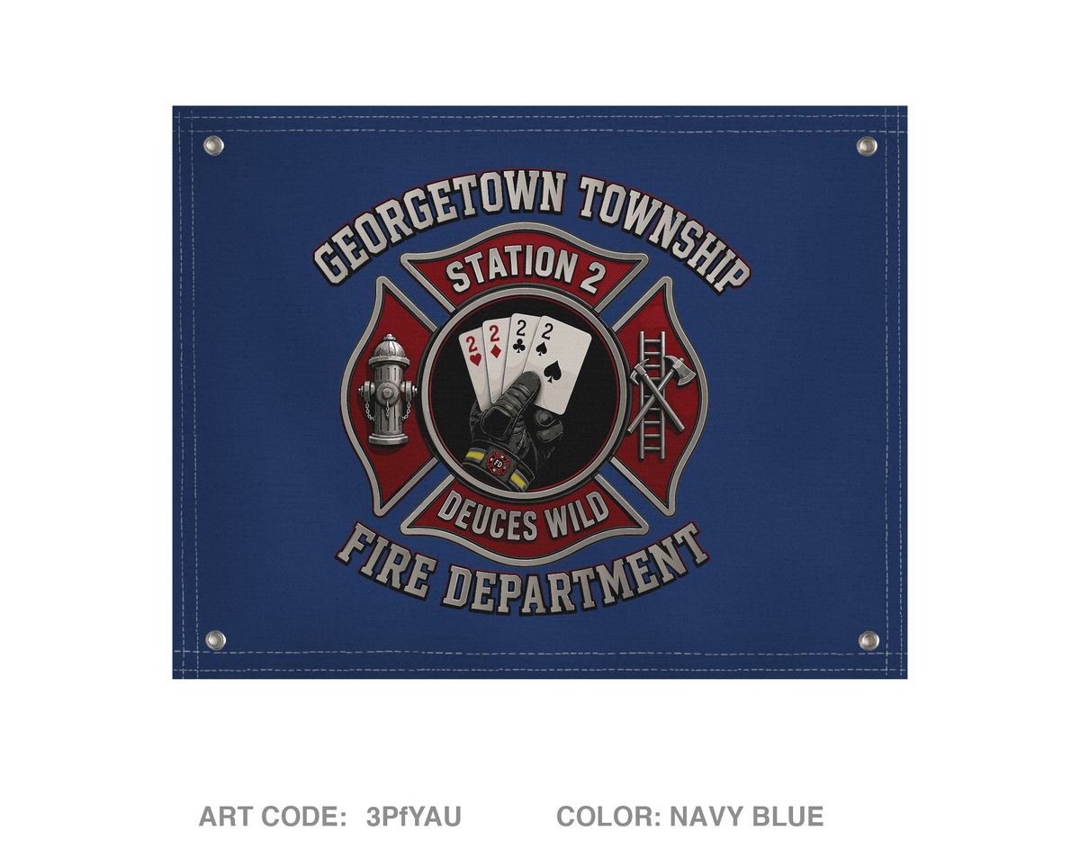 GTFD Station 2 Fundraising Collection Banner Flag - 3PfYAU