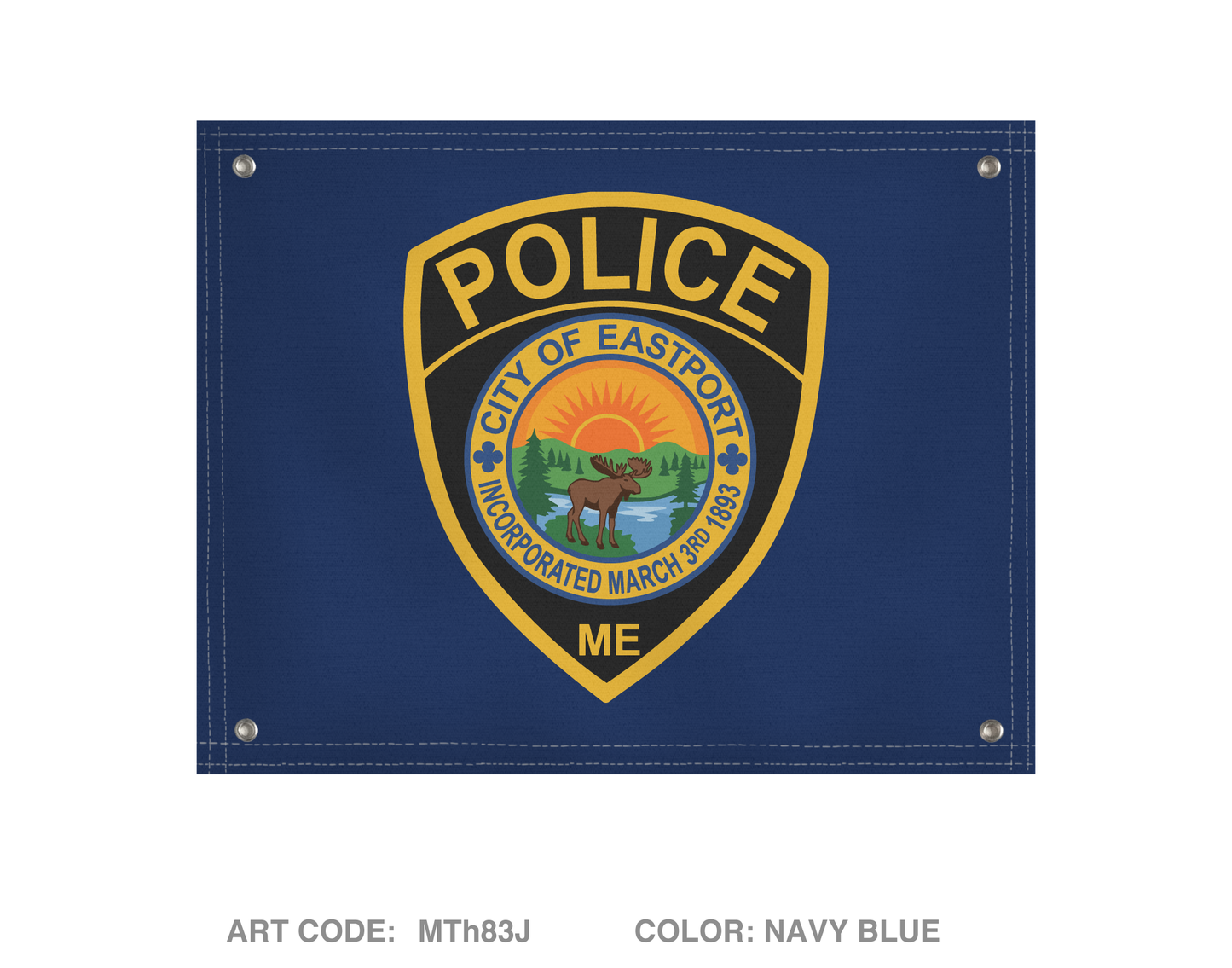 Eastport Police Department Banner Flag - MTh83J