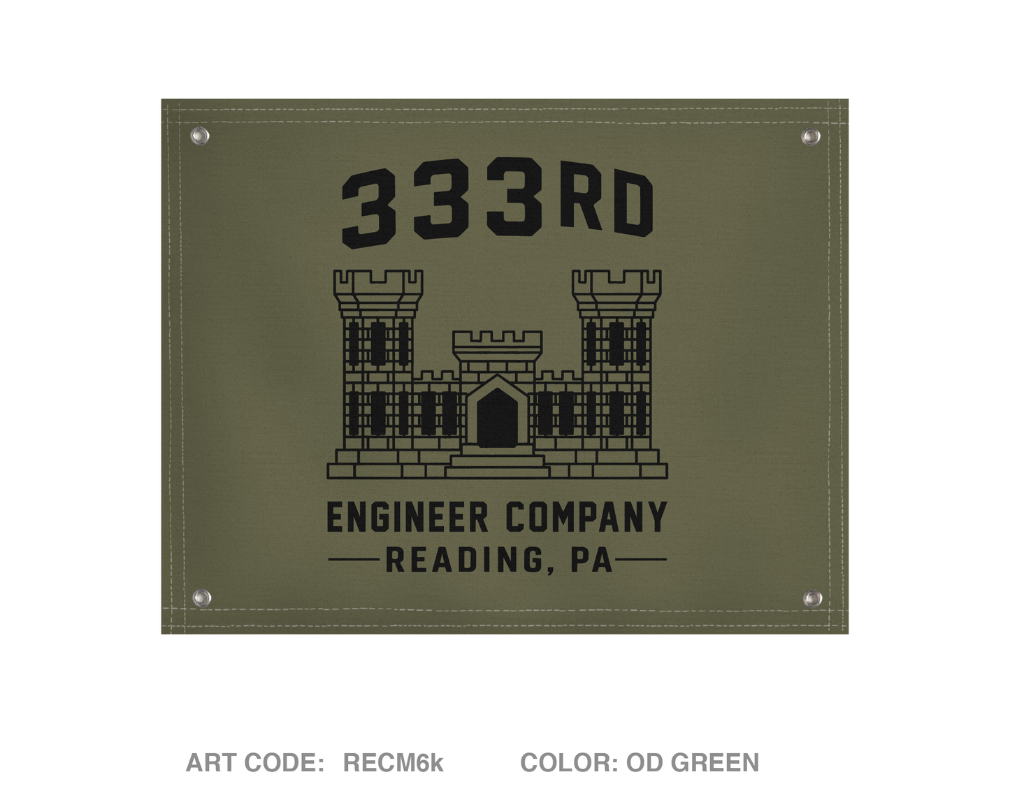 333rd Engineer Company Banner Flag - RECM6k