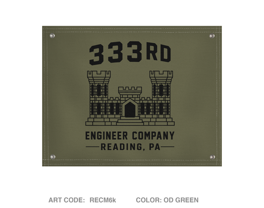 333rd Engineer Company Banner Flag - RECM6k