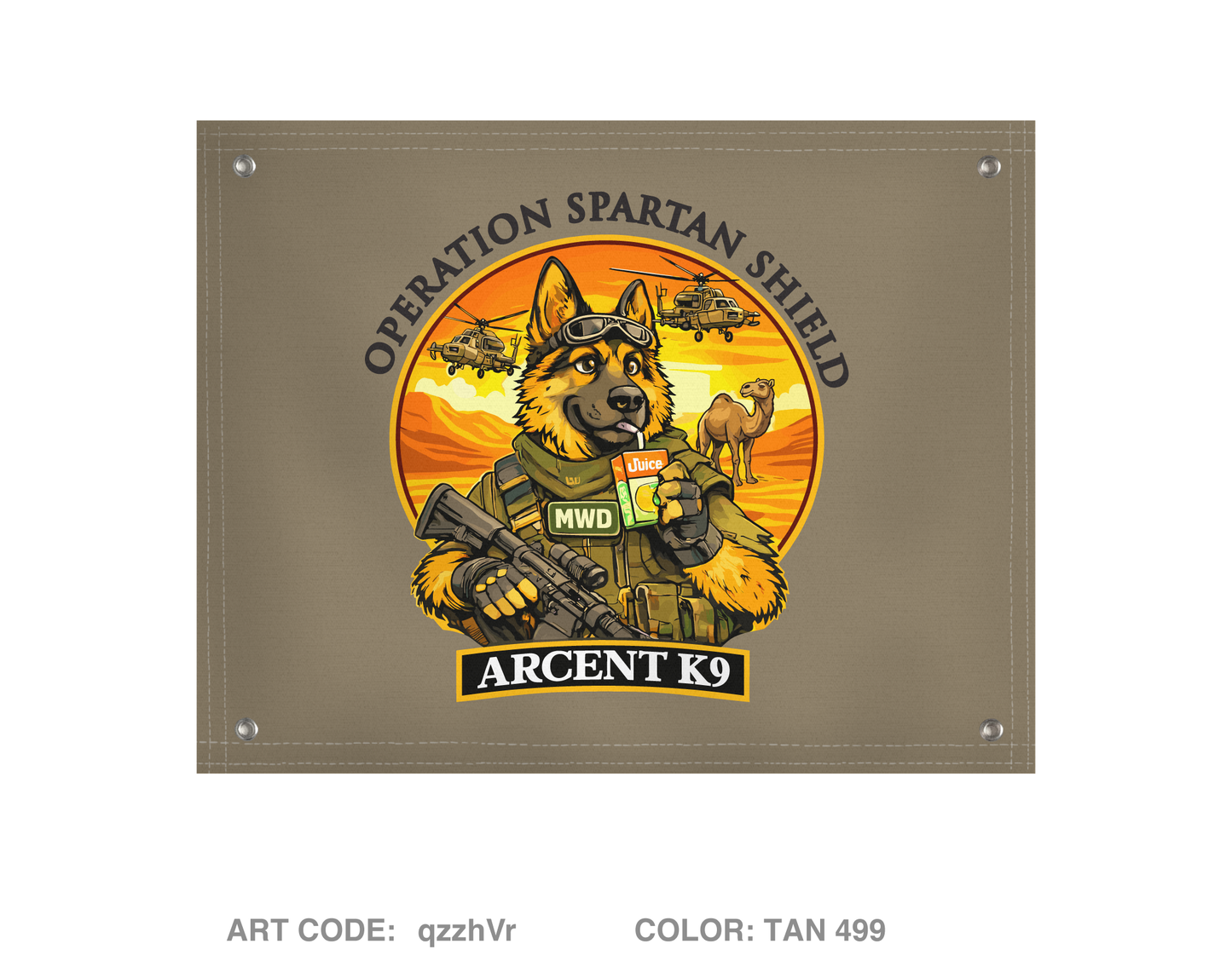 ARCENT K9 Banner Flag - qzzhVr