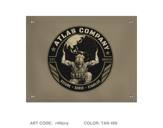 A Co 405th CA BN Banner Flag - r4Nzny