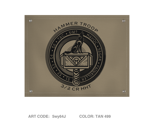 Hammer Troop, 3/2CR Banner Flag - 5wy64J