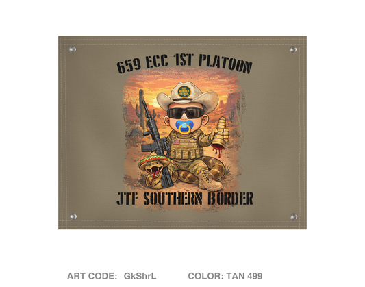 659 ECC, 1st Platoon Banner Flag - GkShrL