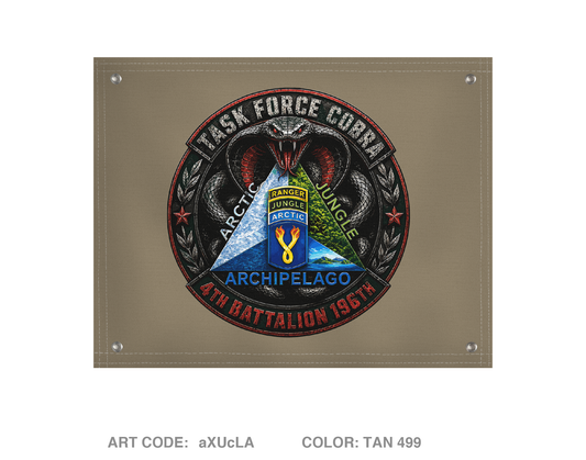 4TH BN 196th IN BDE Banner Flag - aXUcLA