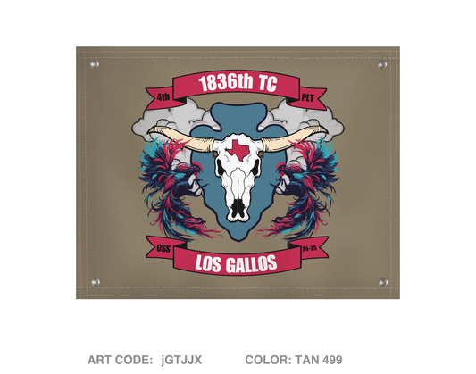 4th Plt 1836th Combat HET Co Banner Flag - jGTJJX