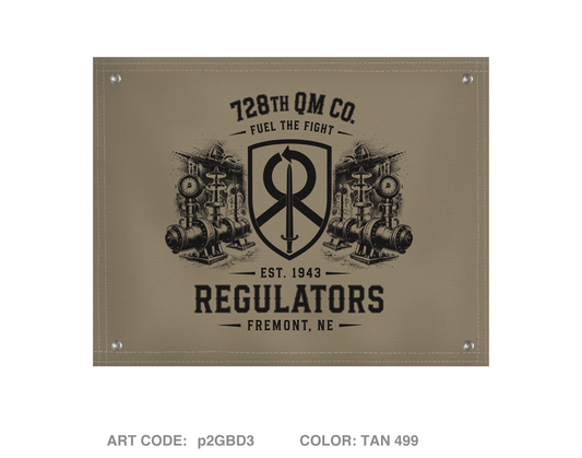 728th QM Co. Banner Flag - p2GBD3