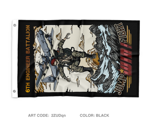 6 Engineer Battalion Fundraising Collection Wall Flag - 2ZUDqn