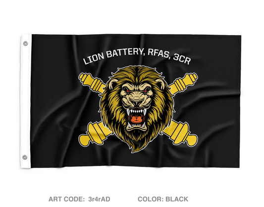 Lion Battery, RFAS, 3CR Wall Flag - 3r4rAD