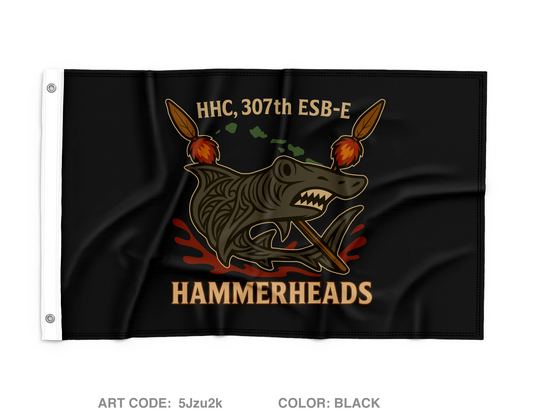 HHC, 307th Signal Battalion Wall Flag - 5Jzu2k