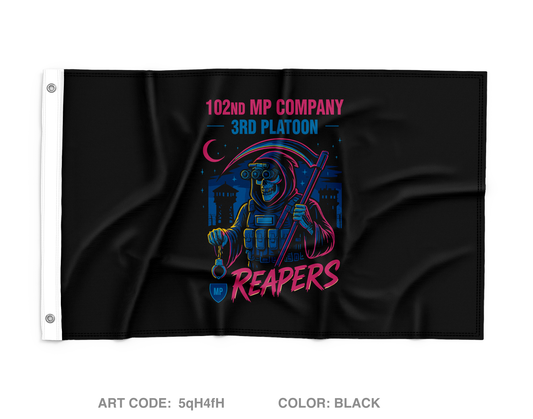 102nd MP Co Wall Flag - 5qH4fH