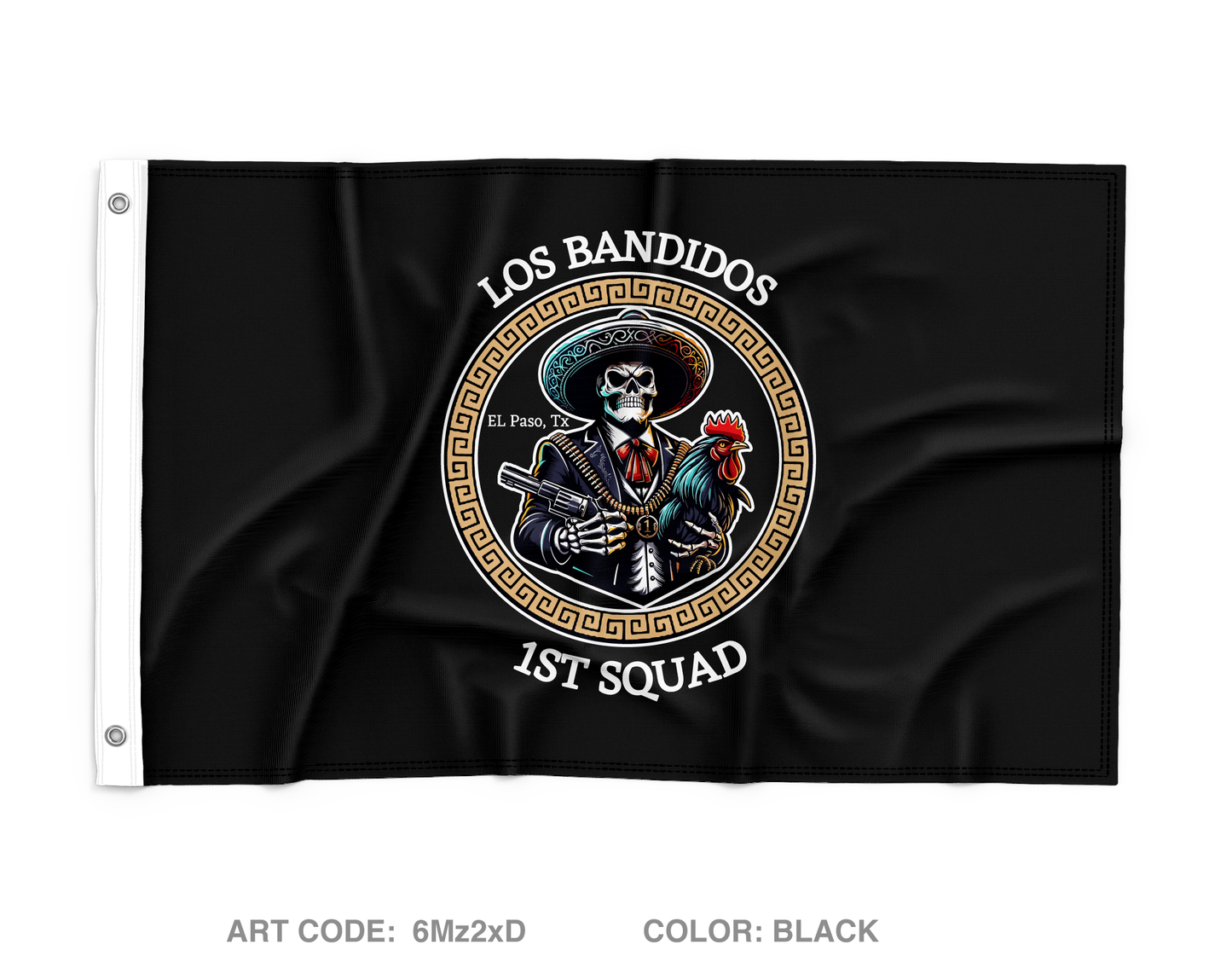 1st Squad 4th PLT 1836th TC Bandits Wall Flag - 6Mz2xD