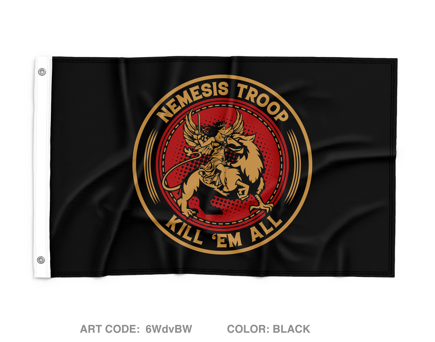 Nemesis Troop, 4th Squadron, 2nd Cavalry Regiment Wall Flag - 6WdvBW