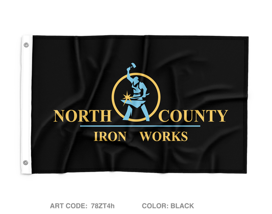 North County Iron Works Wall Flag - 78ZT4h