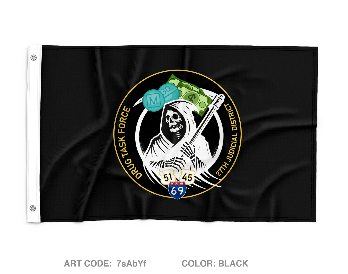 27th Judicial Drug Task Force Wall Flag - 7sAbYf