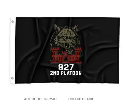 Det 1 827 ECC Wall Flag - 89PMJC