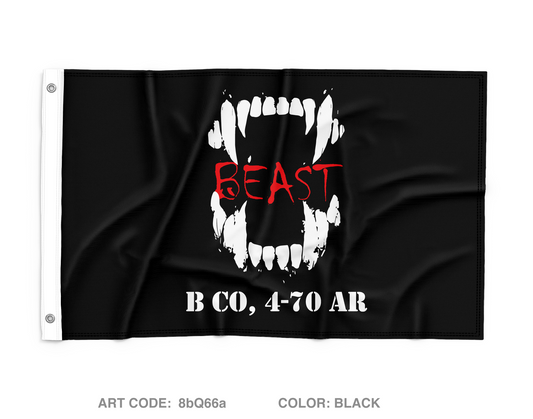 B Co, 4-70 AR Wall Flag - 8bQ66a