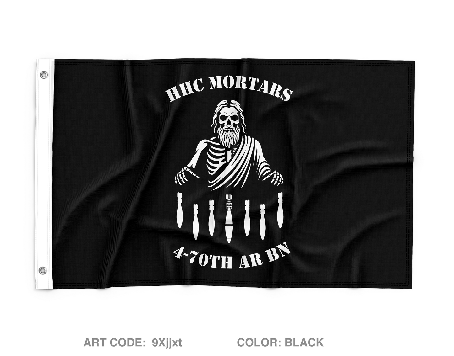 HHC MORTARS 4-70th AR BN Wall Flag - 9Xjjxt