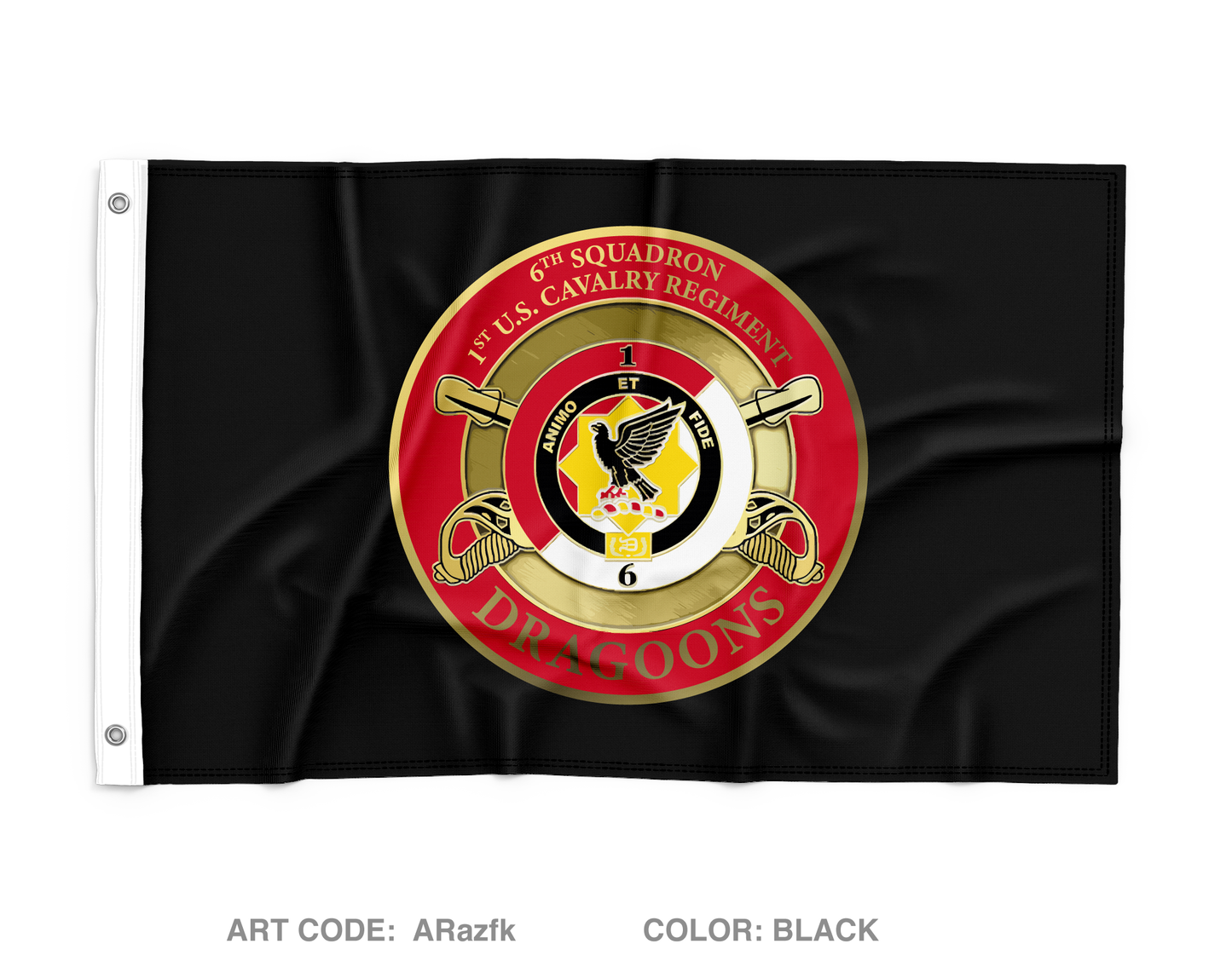 6th Squadron, 1st Cavalry Regiment Fundraising Collection  Wall Flag - ARazfk