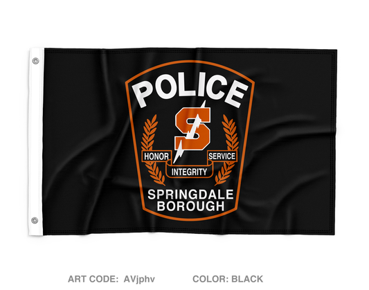 Springdale Borough Police Wall Flag - AVjphv