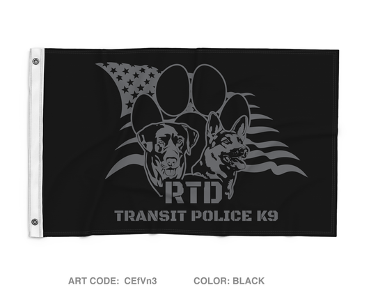 RTD Transit Police K9 Wall Flag - CEfVn3