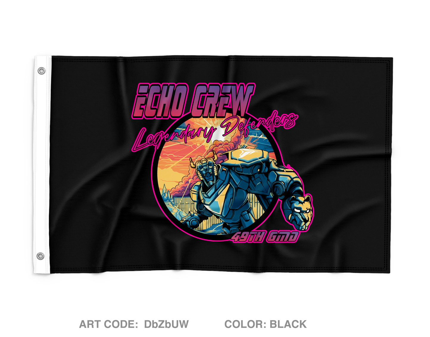 Echo Crew, 49th Missile Defense Battalion Wall Flag - DbZbUW