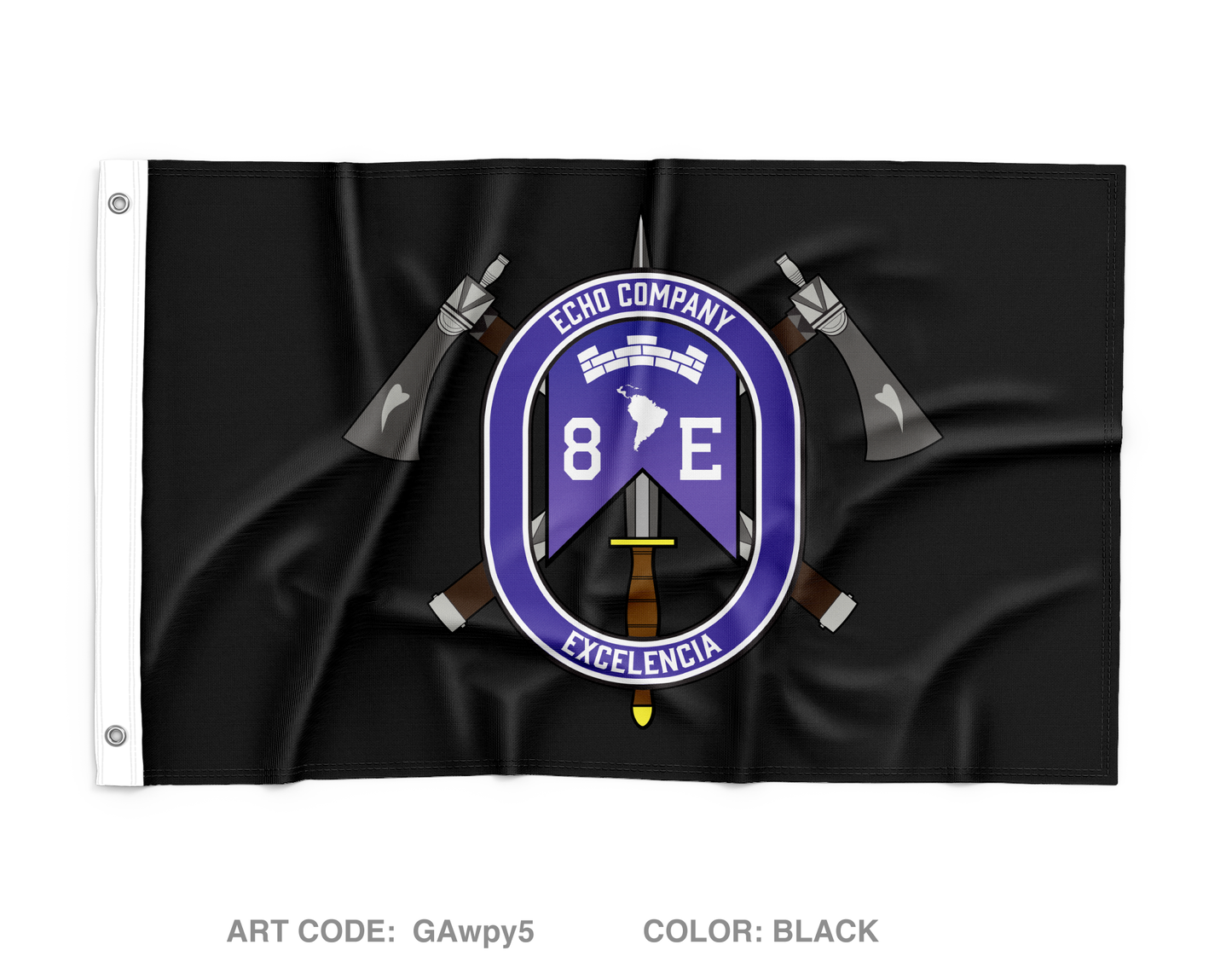 E Co, 98th CA BN Wall Flag - GAwpy5