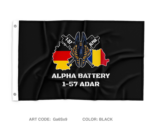 1st platoon, Alpha battery, 1-57 ADAR Wall Flag - Ga6Sx9