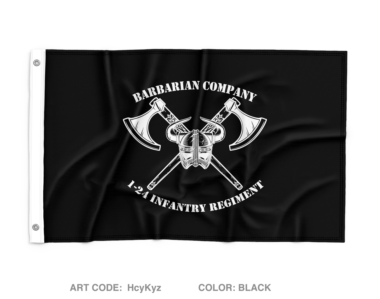 Barbarian Company, 1-24 IN Wall Flag - HcyKyz