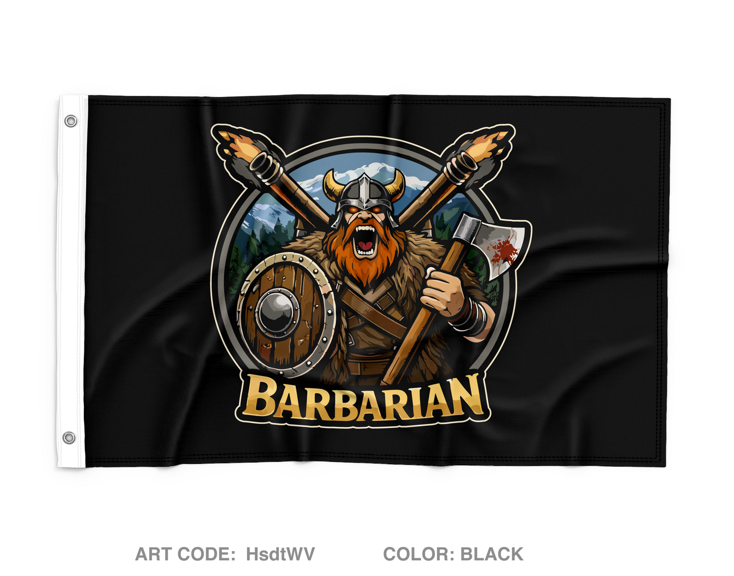Barbarian Battery, 2-77 FA Wall Flag - HsdtWV