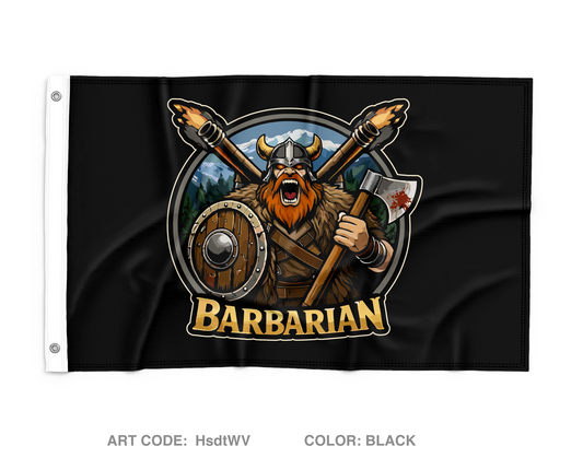 Barbarian Battery, 2-77 FA Wall Flag - HsdtWV