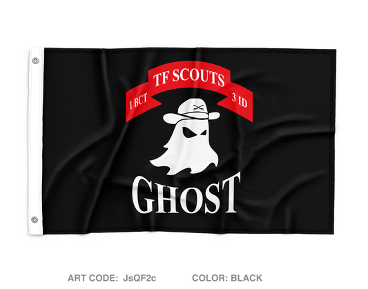 Ghost Platoon, 1st Battalion, 64th Armor Regiment, Task Force Scouts, 3rd Infantry Division Wall Flag - JsQF2c