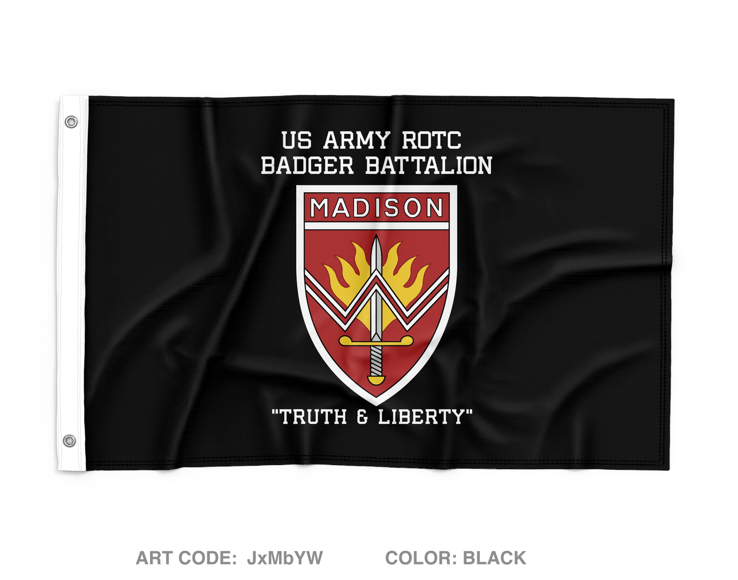 Badger BN Army ROTC Wall Flag - JxMbYW