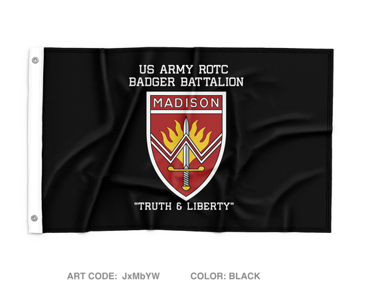 Badger BN Army ROTC Wall Flag - JxMbYW