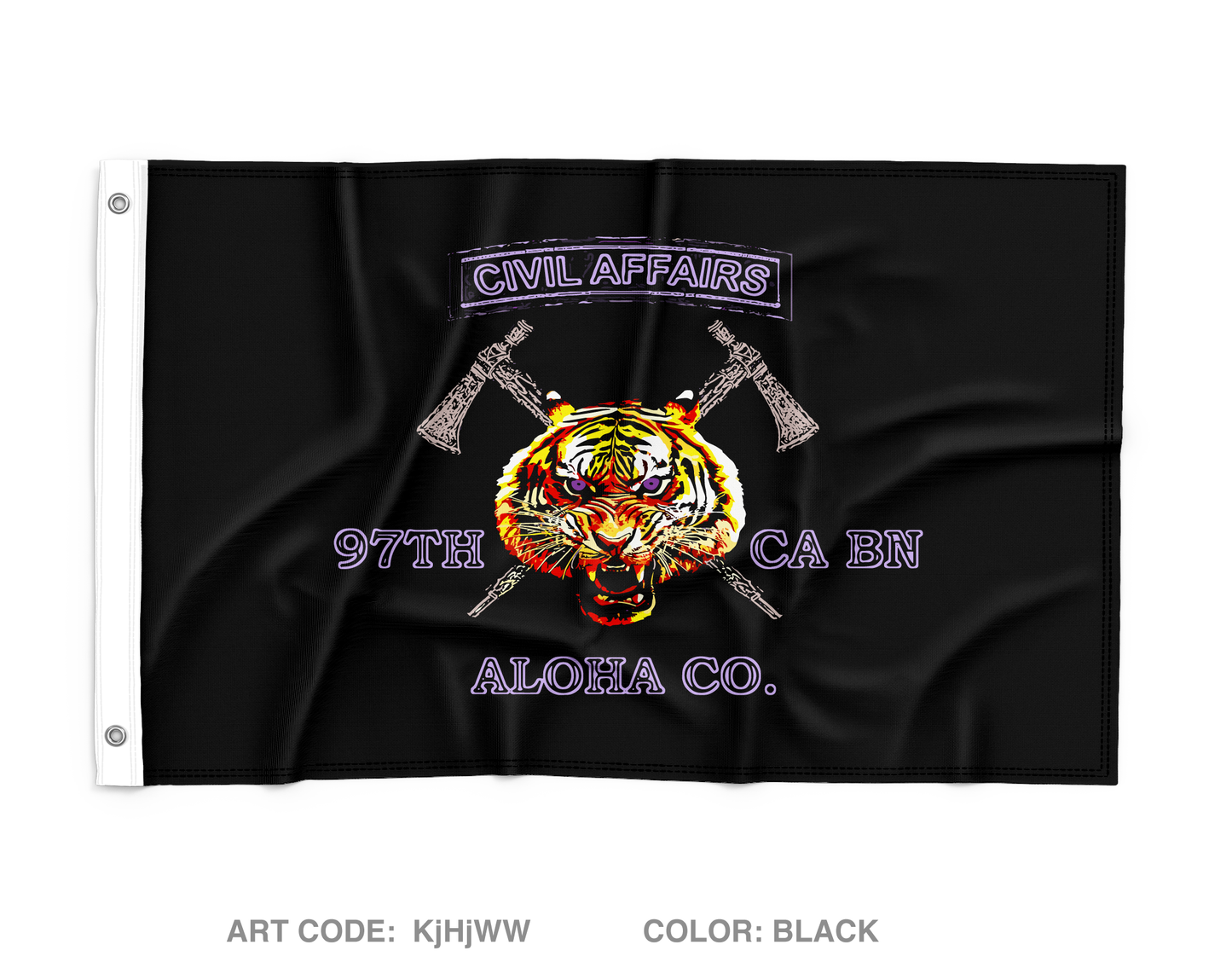 A Co 97th Civil Affairs BN Wall Flag - KjHjWW