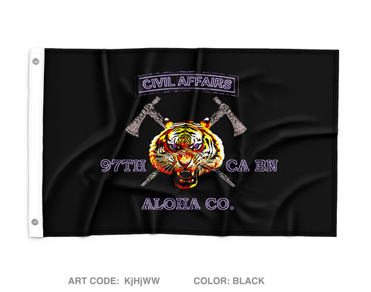 A Co 97th Civil Affairs BN Wall Flag - KjHjWW