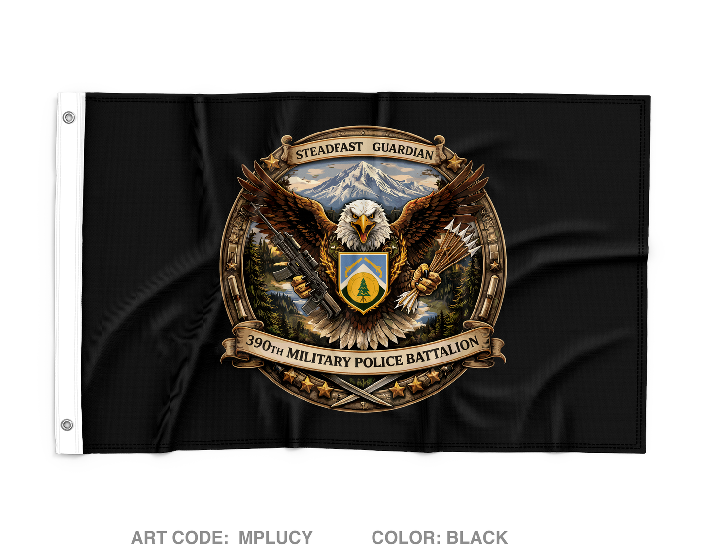 390th MP BN HHD Wall Flag - MPLUCY
