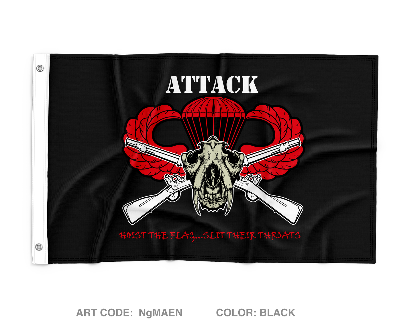 ATTACK Company 2-505th PIR Wall Flag - NgMAEN