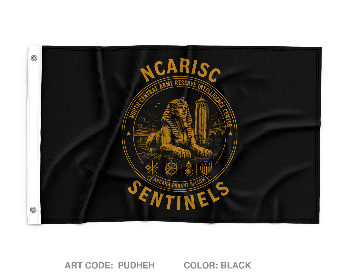 North Central Army Reserve Intelligence Support Center (NCARISC) Fundraising Collection Wall Flag - PUDHEH