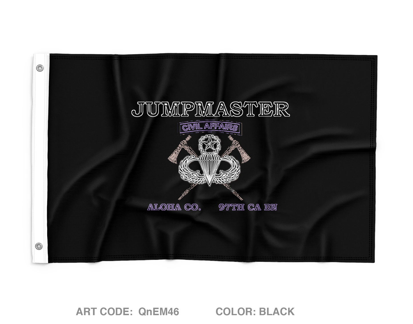 A Co 97th Civil Affairs BN Wall Flag - QnEM46