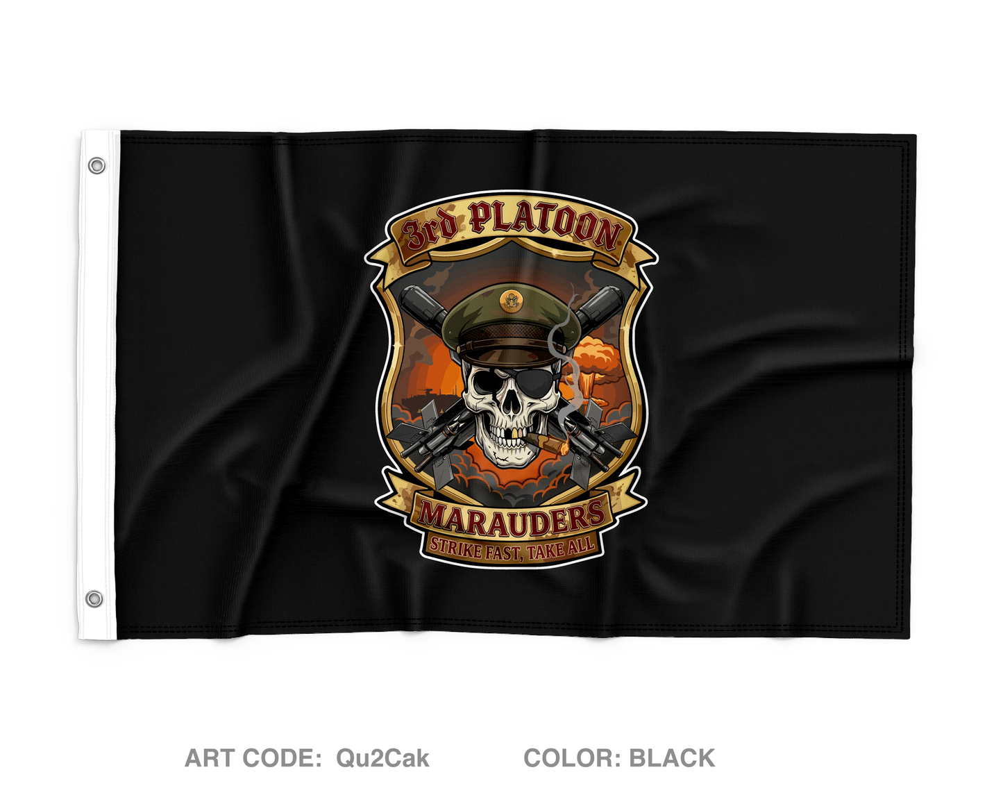 3rd Platoon MARAUDERS Wall Flag - Qu2Cak