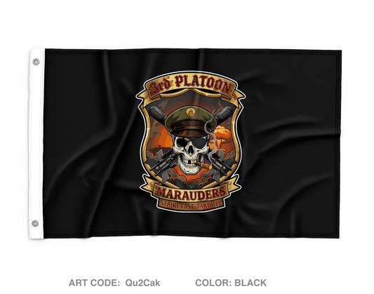 3rd Platoon MARAUDERS Wall Flag - Qu2Cak