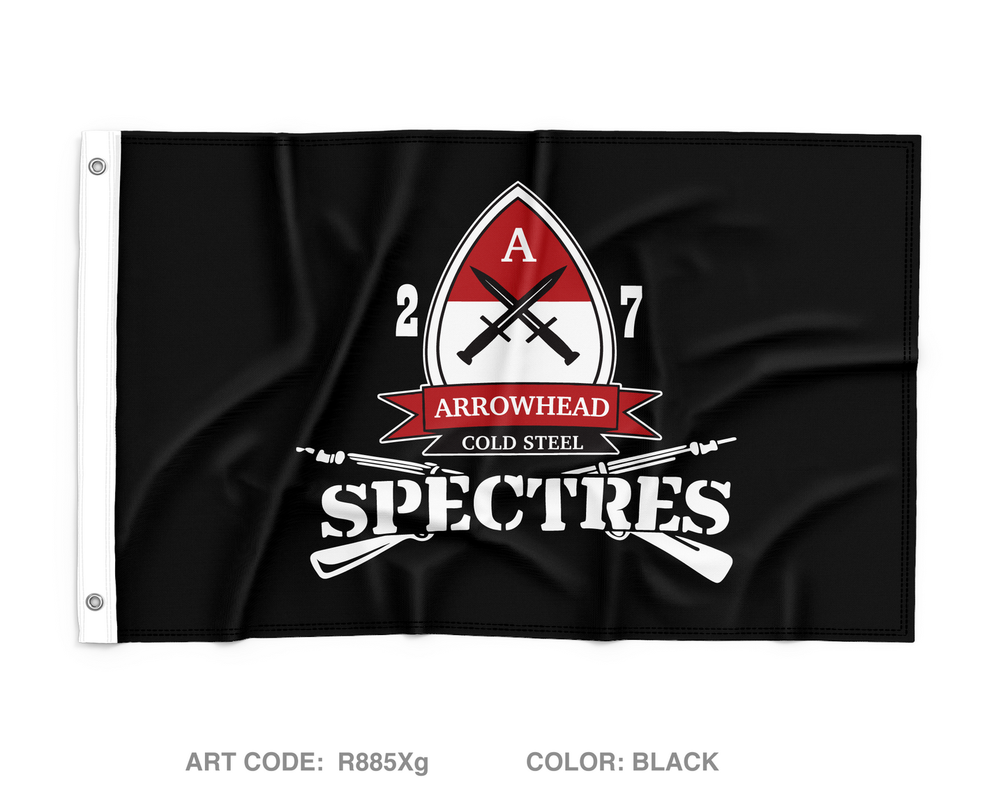 2nd PLT A-CO, 2-7CAV Wall Flag - R885Xg